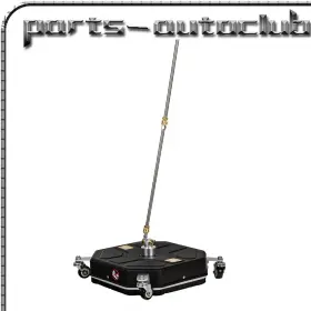 Pac180526part Parts-autoclub 16 Inch Pressure Washer Surface Cleaner With 4 Wheels And 2 Extension Wands Black