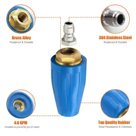 Penson & Co. 691953034381 And 4.0 Gpm Turbo Rotary Rotating Nozzle For Pressure Washer 1/4 Inch Qu #2
