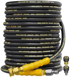 4in-gsg-bk-100ft-001 Pohir Acc-1#4in-gsg-bk-100ft-001 1/4 Inch 4200psi Pressure Washer Hose And 3/8 Quick Connect 100ft Kink Resistant