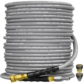 8in-gsg-gy-125ft-001 Pohir Acc-3#8in-gsg-gy-125ft-001 125ft 3/8 Inch 4800psi Pressure Washer Hose With Swivel Quick Connect Max 248 F 8in-gsg-gy-125ft-001 Pohir Acc-3#8in-gsg-gy-125ft-001 125ft 3/8 Inch 4800psi Pressure Washer Hose With Swivel Quick Connect Max 248 F
