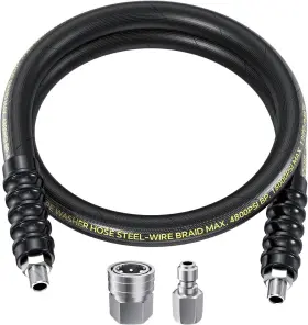 Acc-gsg-bk-3 Pohir Acc-gsg-bk-3#8-4800-4ft 4ft 3/8 Inch Pressure Washer Whip Hose 4800psi Flexible Power Extension