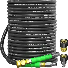 Gsg-100ft-w-3 Pohir Gsg-100ft-w-3#8-kc-4200psi 100ft Pressure Washer Wire Hose 3/8 Inch 4200psi Flexible Power Washing