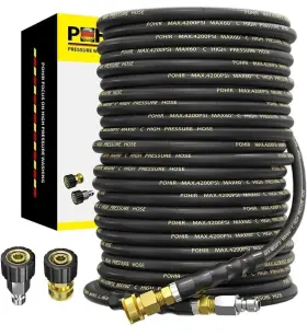Gsg-100ft-y-1 Pohir Gsg-100ft-y-1#4-kc 4200psi 100ft Pressure Washer Hose 1/4 Inch Flexible Wire Power Extension