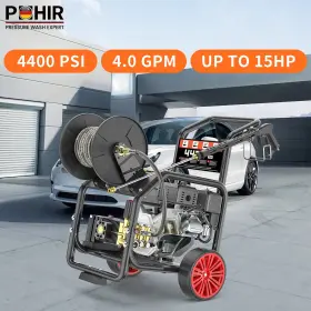 Jc-khg400c Pohir 4400 Psi 4.0 Gpm Gas Pressure Washer With Electric Start 50ft Hose 5 Nozzles #2