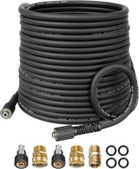 Js-fbg-100ft-ms-001-a Pohir 100ft 4000psi Pressure Washer Hose 1/4 Inch Kinnk Resistant Replacement