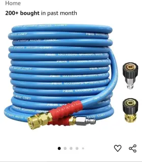 Wm-gsg-3 Pohir Wm-gsg-3#8-bl-50ft-new Deal 50ft 3/8 Inch Pressure Washer Hose 4800psi Flexible Power Wire Extension