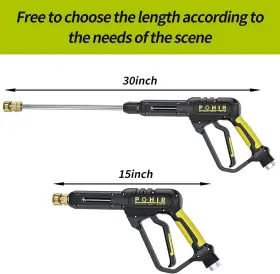 Wm-js-gyq-50ftfbg-01 Pohir 3600 Psi Pressure Washer Gun 50ft Flexible Power Washing Hose And 15 Inch Wand #2