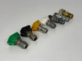 Power Fit 709930842383 Pressure Washer Tips Set Spray Nozzle With Connectors Adapters #2