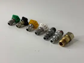 Power Fit 709930842383 Pressure Washer Tips Set Spray Nozzle With Connectors Adapters #3