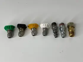 Power Fit 709930842383 Pressure Washer Tips Set Spray Nozzle With Connectors Adapters