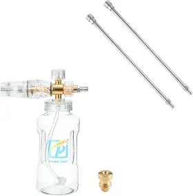 Power Town 711181238761 Foam Cannon For Pressure Washer Additional 1.1mm Orifice Nozzle Washe