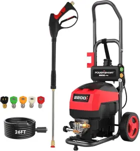 1600w Powersmart 840432706411 Electric Pressure Washer 2200 Psi 1.8 Gpm 13amp/1600w Motor With W