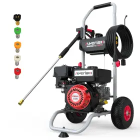 Al1038a Powersmart Amerisun 3800psi Gas High Pressure Washer 2.5gpm 212cc Quick Connect Nozzles