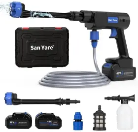 Powerwasher 764409475400 Cordless Pressure Washer 1200psi Portable With 2 Rechargeable