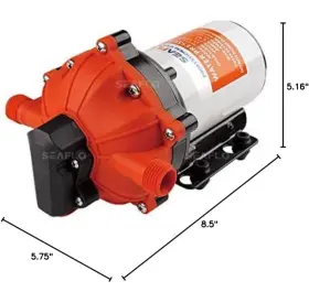 Pump12v Powerwasher 55-series Washdown Dc 5.5 Gpm 70 Psi Self-priming Coiled Hose Spray