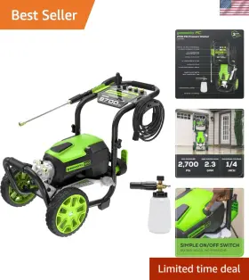 2700 Pressure Washer 195526158189 Psi Electric With Foam Cannon For Ultimate Outdoor Cleaning