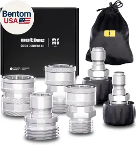 Prodcucts Inc 744110346732 M22-14mm Pressure Washer Quick Connect Kit 304 Stainless Steel To 3/8 Inch