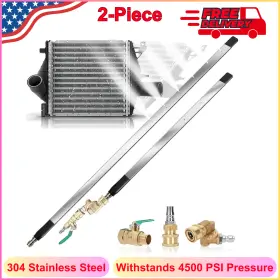7462911 Pyqpyq 47 Inch And 24 Radiator Cleaning Wand 2 Pcs 4500 Psi Stainless Steel Dual Water/air