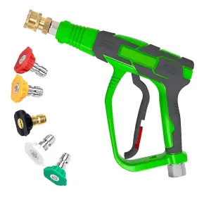 Qileecar 738191203152 Short High Pressure Washer Gun 4000 Psi Power 360 Rotation Prevent