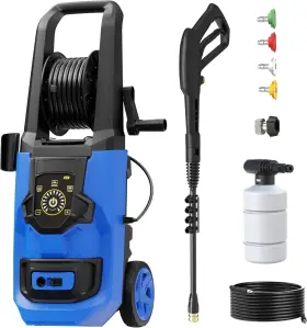Qiomala 750872341960 5000psi Pressure Washer Touch Screen Power With Foam Cannon 4 Nozzles