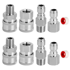 At-4-1jttz-2p-2 Qoroos 4 Sets Npt 1/4 Inch Quick Connect Pressure Washer Fittings Stainless Steel Qu
