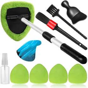 Qydipclin 027685988188 10pcs Windshield Cleaner Tool Car Window Cleaning Wash Kit Green