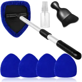 1a111cc1sj1pp1hs-4bu Qydipclin 7pcs Windshield Cleaner Tool Car Window Cleaning Wash Kit With Blue