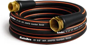 Srh010  Rainbro Flexibility Garden Hose 10ft X 5/8 Inch No-kink Wear-resistant &