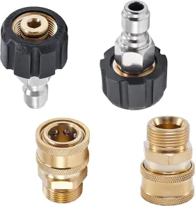 Raincovo 313028257289 Pressure Washer Quick Connect Fittings M22 15mm To 3/8 Inch Kit