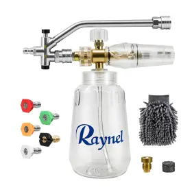 Fc-002 Raynel Foam Cannon With Dual Connector 1 4 In Quick Connect 5 Nozzle Tips