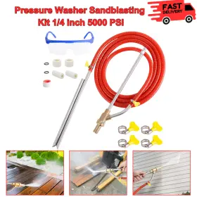 0685467 Rdutuok Pressure Washer Sandblasting Kit -1/4 Inch 5000 Psi Nozzles Goggles And Accessories