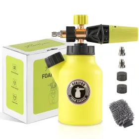 Realyou 648722930177 4500 Psi Foam Cannon For Pressure Washer 1l Bottle Adjustable Spray Tip