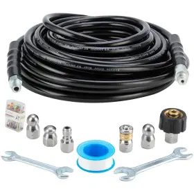 Realyou 648722930481 50ft Sewer Jetter Kit Pressure Washer 5800psi 1/4 Inch Npt Hose 3 Jetting Nozzles