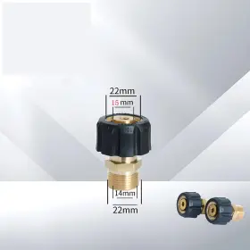 M22-14 Recdec 774113183751 Pressure Washer Hose Adapter Non-leak Metric M22-15mm Female Thread To #3