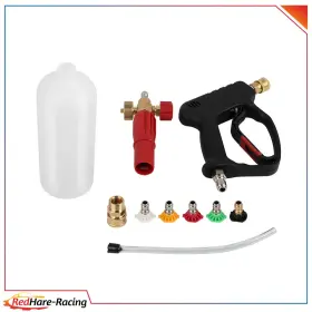 R18037ed209hare Redhare 5000 Psi Short High Pressure Washer Gun With Foam Cannon Kit For Car Washing