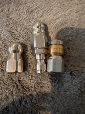 Redtagtown 715444563256 3pcs 1/4ftft Sewer Jetter Nozzle Drain Jet Pressure Washer Quick Connect 5000 Psi