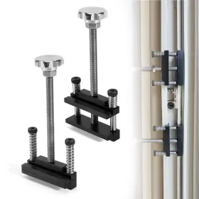 Rendrox Kd-az-yj0058 2pcs Window Jamb Stretcher Tool Set With 6061 Aluminum Silver And Black