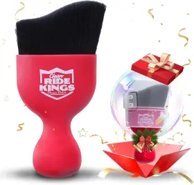 3012red Ride Kings 3012r Car Detailing Brush Auto Soft Hair Duster Interior With Curved Dirt