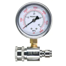 Lsy-aazv-it-20230804-30968 Ridge Washer Pressure Gauge With 3/8 Inch Quick Connect Socket And Plug