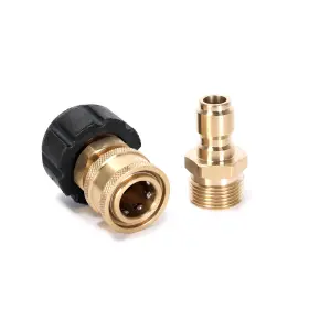 Hf586a-01 Ruimou 2 Pcs High Pressure Washer Adapter Set M2215mm To 3/8 Female Male 5000psi