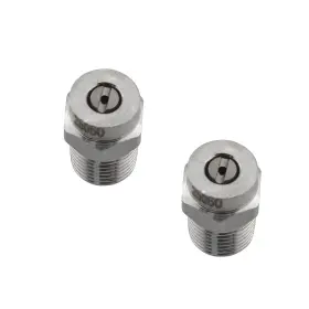 49678-cmhpah-2 Ruiwaer 2pcs Silver 25 Degree Surface Cleaner Tips Orifice 1.5 1/4 Inch Npt Male Fitt