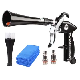 13b01 Rycubre Tornado Car Cleaning Gun High Pressure Air Blow Blower Black
