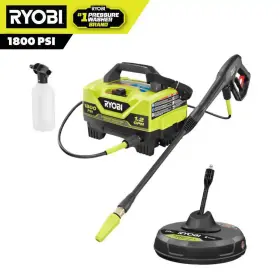 Ryobi 313041517551 1800 Psi 1.2 Gpm Cold Water Electric Pressure Washer With Surface Cleaner