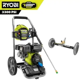 Ryobi 445009876868 3300 Psi 2.4 Gpm Cold Water Gas Pressure Washer With 212cc Engine And Broo