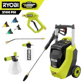 2100 Ryobi 711181974720 Psi 1.2 Gpm Cold Water Corded Electric Pressure Washer With Premium Foam Bl