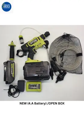 Ryobi 744110752106 Ezclean 600 Psi 0.7 Gpm Cold Water Power Clean Kit With 40v 4ah Battery