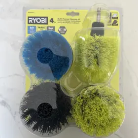 A95mpcc1 Ryobi Bristle Brush 4pc. Multi-purpose Cleaning Soft Med Hard 360 New