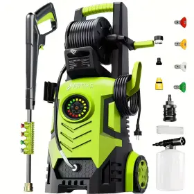 Acg2021l Ryobi 4500 Psi Electric Pressure Washer With Foam Cannon Quick Connect Nozzles And Hose