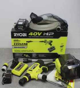 Ry124052 Ryobi - 40v Hp 600psi Ezclean-cordless Power Cleaner-w/accessories