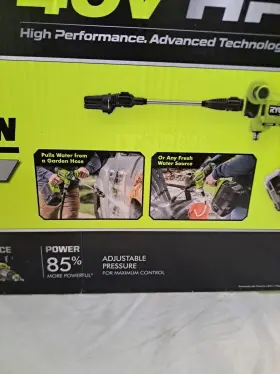Ry124052kvnm Ryobi 40v Hp 600 Psi Ez Clean Power Cleaner Brushless Tool Only Used Lightly K #3